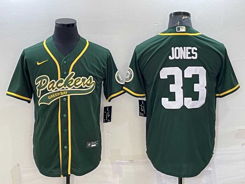 Men's Green Bay Packers #33 Aaron Jones Green With Patch Cool Base Stitched Baseball Jersey,We sell and wholesale Men's Green Bay Packers #33 Aaron Jones Green With Patch Cool Base Stitched Baseball Jersey on line form chian!